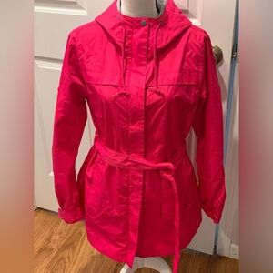 Columbia Women's Full Zip Pink Size XL Jacket NWOT Hooded Windbreaker NICE!